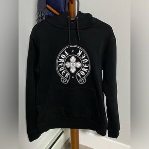 Black Hoodie with Graphic Design